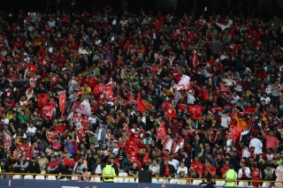 دیدار تیم های فوتبال پرسپولیس - ملوان در هفته بیست و پنجم لیگ برتر فوتبال ایران