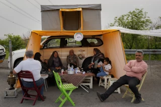 Camper travel cars gathering in Tehran