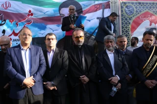 مراسم تشییع پیکر شهید جانی بت اوشانا
