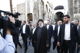 حضور رییس جمهور در مسجد اموی دمشق