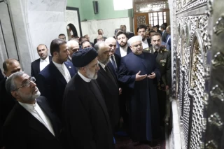 حضور رییس جمهور در مسجد اموی دمشق