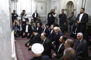 حضور رییس جمهور در مسجد اموی دمشق