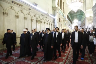 حضور رییس جمهور در مسجد اموی دمشق