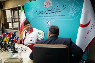 نشست خبری پیرحسین کولیوند رئیس جمعیت هلال احمر