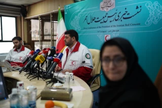 نشست خبری پیرحسین کولیوند رئیس جمعیت هلال احمر