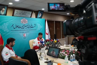 نشست خبری پیرحسین کولیوند رئیس جمعیت هلال احمر