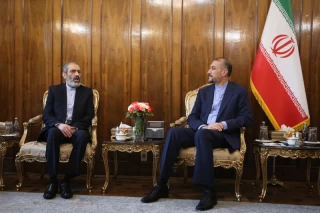 دیدار اسدالله اسدی دیپلمات آزاد شده ایرانی با وزیر امور خارجه