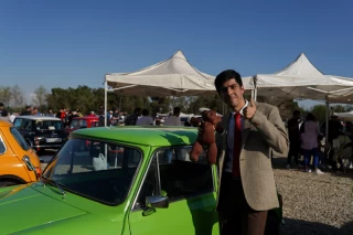 A gathering of classic cars in Tehran