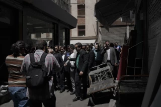 بازدید معاون اول رییس جمهور از بازار پاچنار تهران