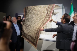 The unveiling ceremony of the Sassanid bas-relief