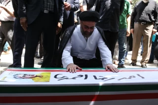 مراسم تشییع پیکر احمدرضا احمدی
