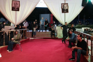 عزاداری در خیمه عاشورایی میدان هفت تیر تهران