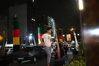 عزاداری در خیمه عاشورایی میدان هفت تیر تهران