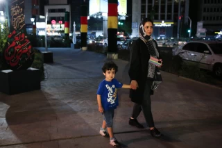 عزاداری در خیمه عاشورایی میدان هفت تیر تهران
