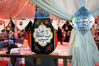 عزاداری در خیمه عاشورایی میدان هفت تیر تهران