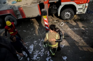 آتش سوزی و ریزش ساختمان پلاسکو در تهران