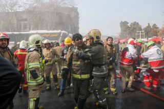 آتش سوزی و ریزش ساختمان پلاسکو در تهران